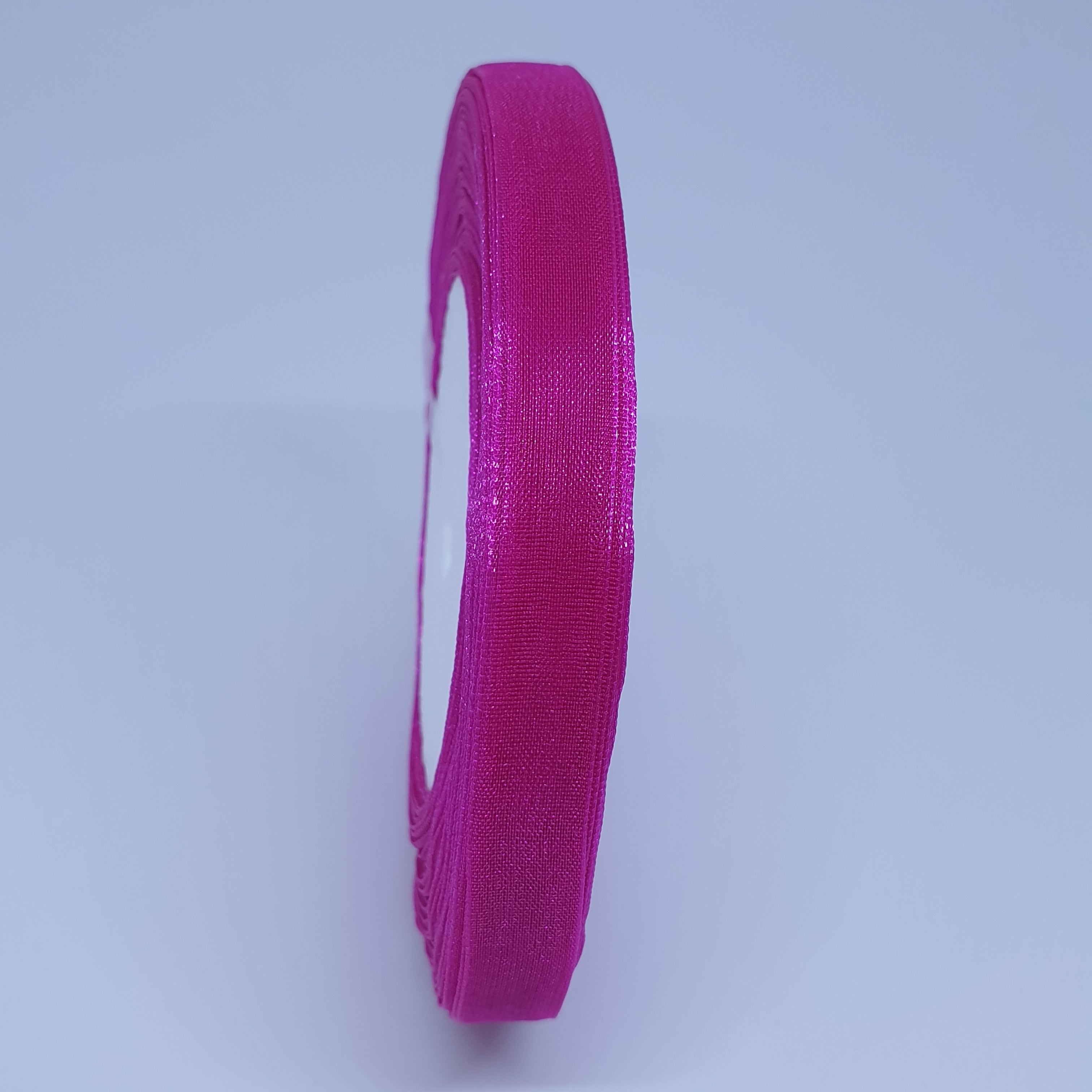 MajorCrafts 10mm 45metres Dark Pink Sheer Organza Fabric Ribbon Roll R28