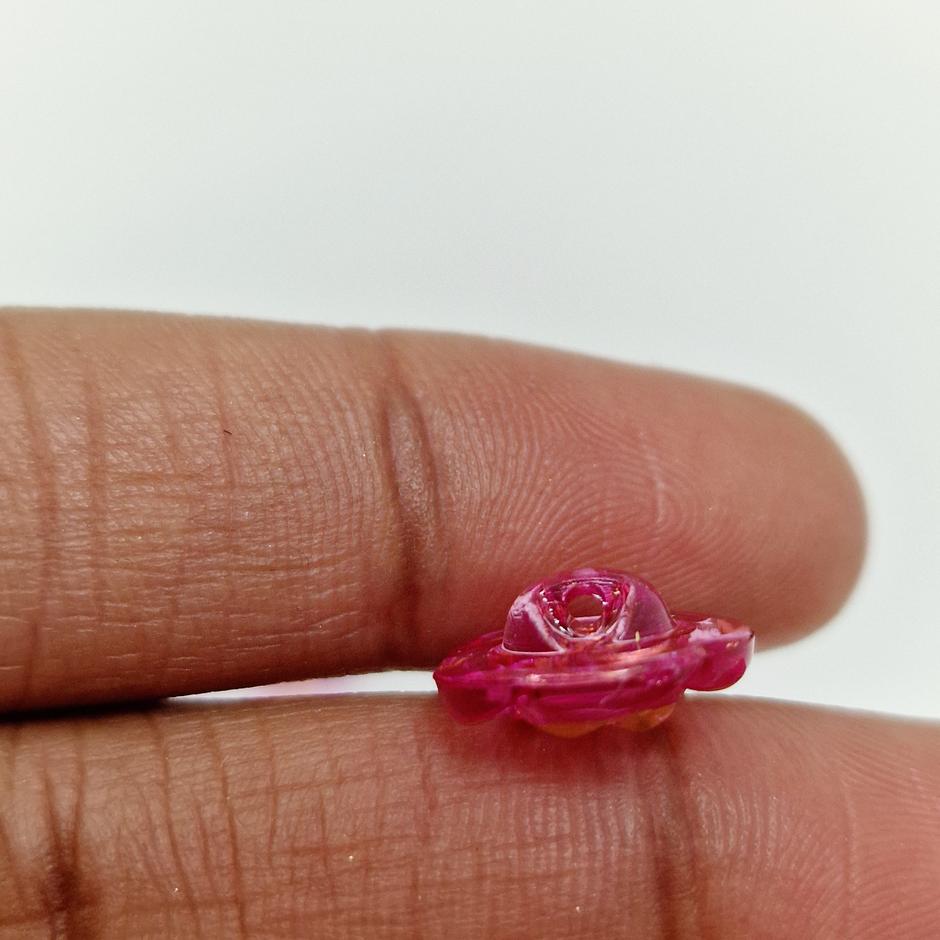MajorCrafts 40pcs 13mm Rose Pink & Gold Rose Flower Shank Resin Buttons
