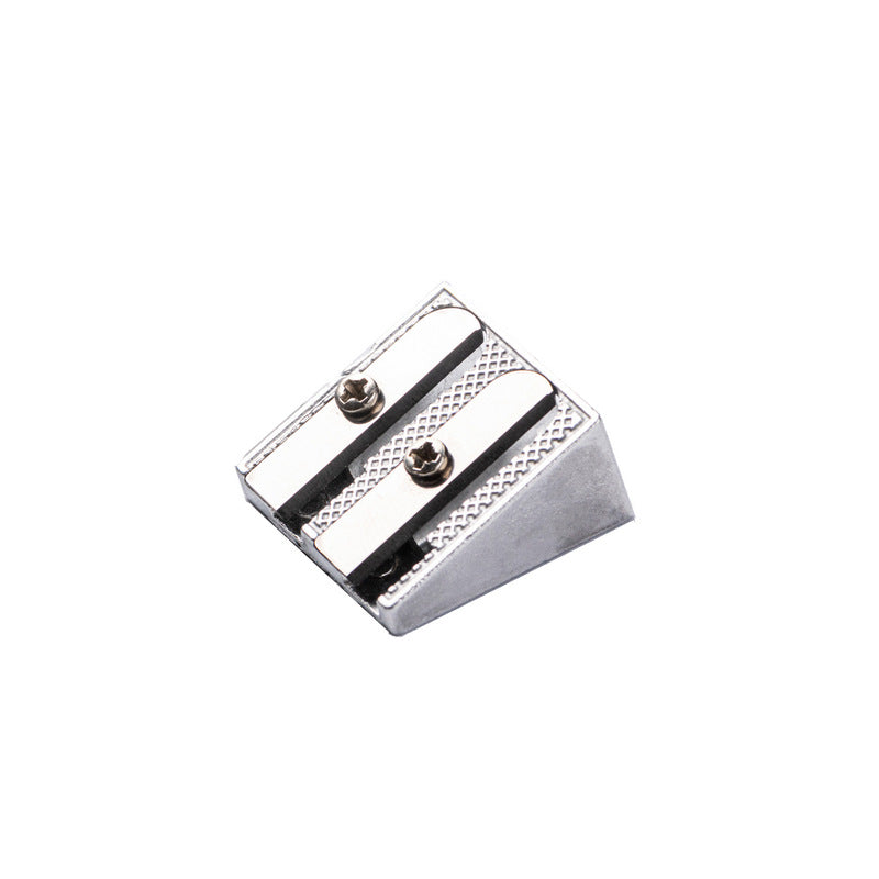 MajorCrafts 1pc Silver Metal 2-Hole Dual Pencil Sharpener