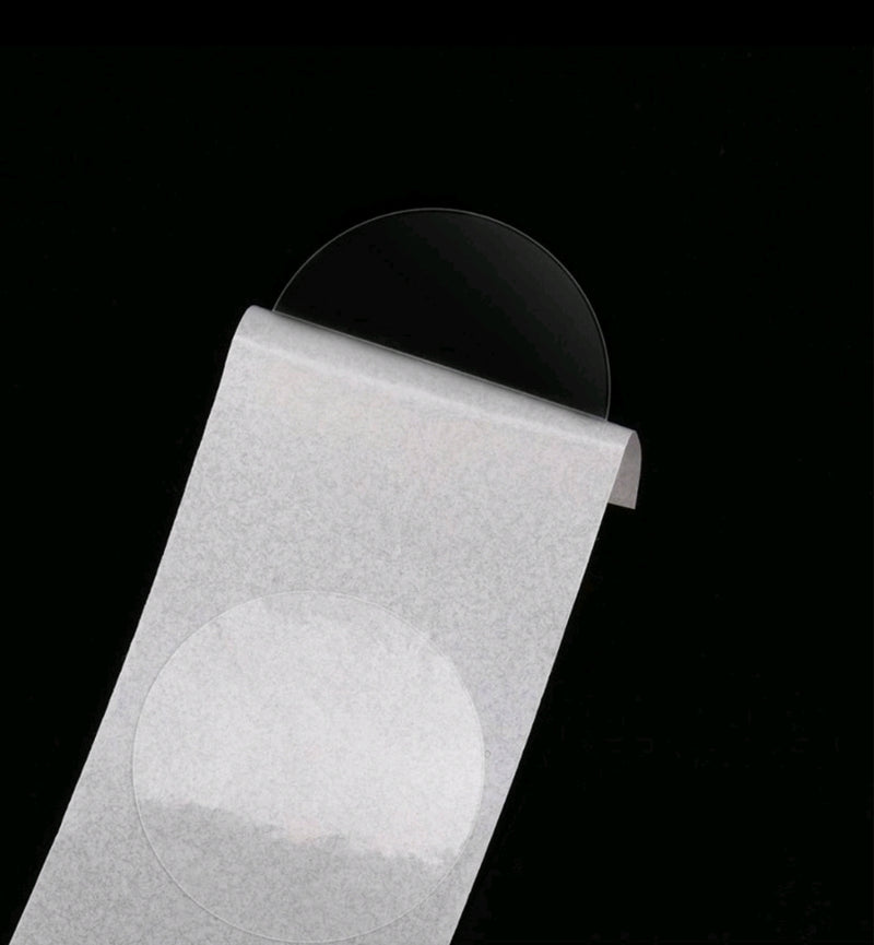 MajorCrafts 500 Labels per roll 2.5cm 1" wide Transparent Clear Blank Glossy Round Stickers V047