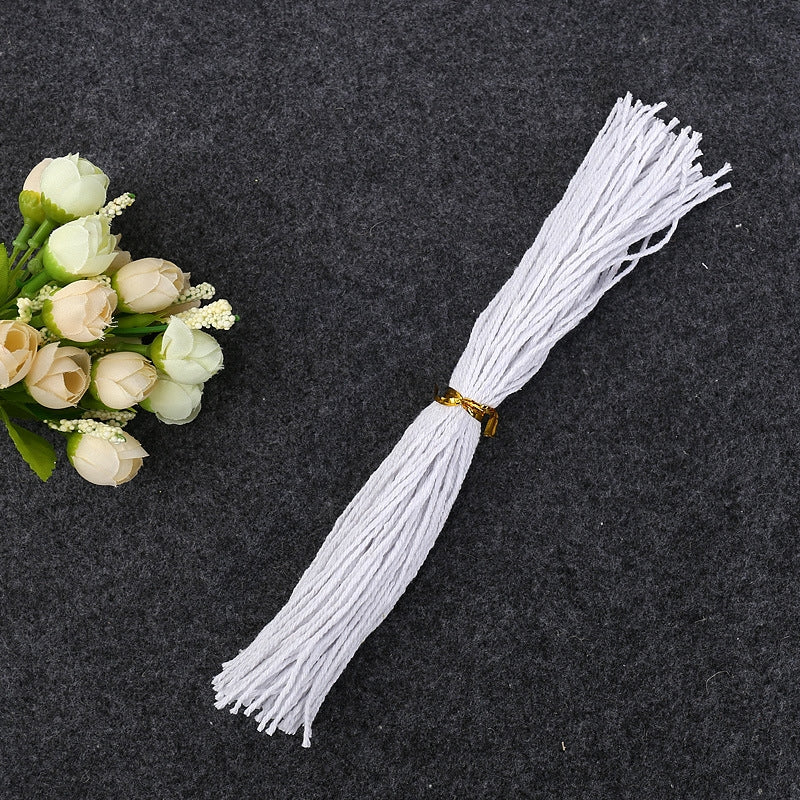 MajorCrafts 100pcs x 25cm White Gift Tag Twine Cotton Rope (1.5mm thick)