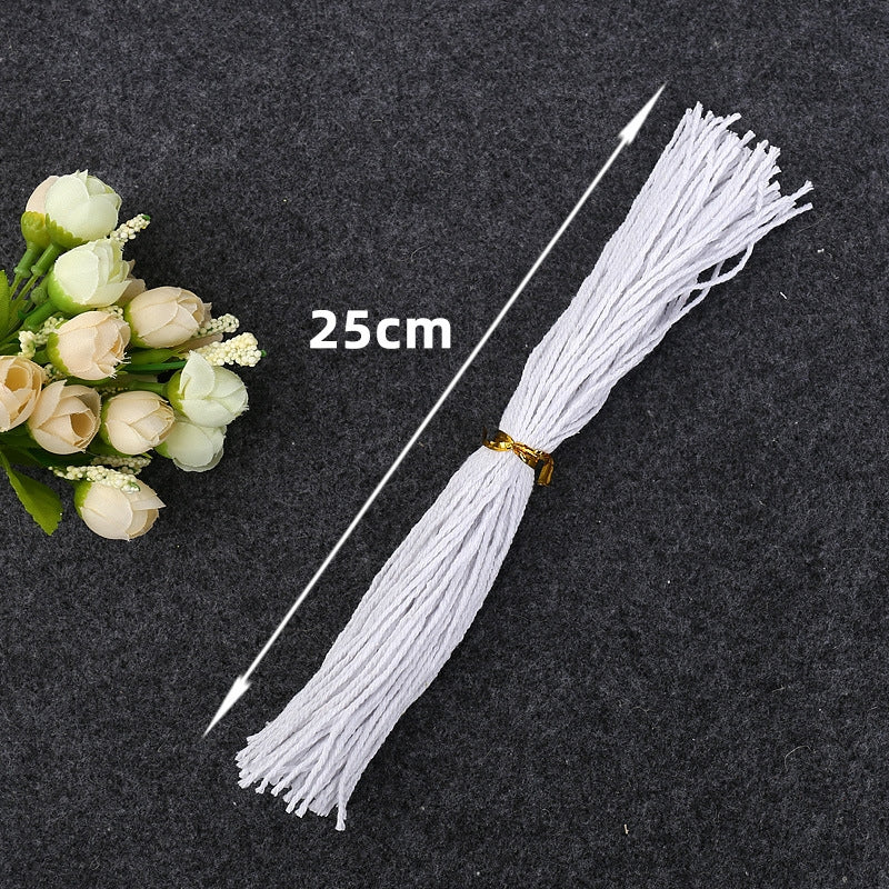 MajorCrafts 100pcs x 25cm White Gift Tag Twine Cotton Rope (1.5mm thick)